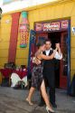 Argentine tango dancers in the La Boca barrio of Buenos Aires, Argentina.