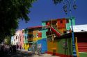 Colorful buildings in the La Boca area of Buenos Aires, Argentina.