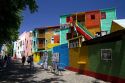 Colorful buildings in the La Boca area of Buenos Aires, Argentina.