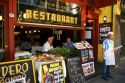 Restaurant exterior in Buenos Aires, Argentina.