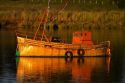 Fishing boat anchored at the port of Necochea, Argentina.