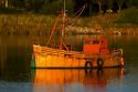 Fishing boat anchored at the port of Necochea, Argentina.