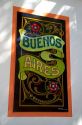 Colorful signage on a building in the La Boca barrio of Buenos Aires, Argentina.