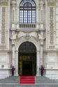 Gaurds at the Government Palace of Peru also known as the House of Pizarro, located on the north side of Plaza Mayor in Lima, Peru.
