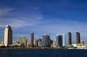 Cityscape and harbor at San Diego, California, USA.