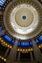 Looking up from the rotunda at the interior dome of the Idaho State Capitol building located in Boise, Idaho, USA.