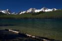 Little Redfish Lake and the Sawtooth Mountain Range located in Custer County, Idaho, USA.