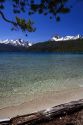 Redfish Lake with Grand Mogul on the left and Mount Heyburn on the right in the Sawtooth National Recreation Area, Custer County, Idaho, USA.