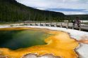 Emerald Pool at Black Sand Basin in Yellowstone National Park, Wyoming, USA.