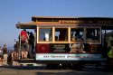 Powell and Market line cable car in San Francisco, California, USA.