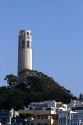 A view of Coit Tower located on Telegraph Hill in San Francisco, California, USA.