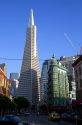 The Transamerica Pyramid skyscraper in San Francisco, California, USA.