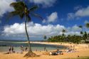 Poipu Beach Park on the southern coast of Kauai island, Hawaii, USA.
