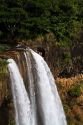 Wailua Falls located on the Wailua River in Wailua River State Park on the eastern side of the island of Kauai, Hawaii, USA.