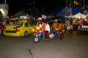 Auto rickshaw or a tuk-tuk on the street in Bangkok, Thailand.