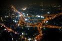 View of the Bangkok cityscape at night taken from the Baiyoke Tower II, Thailand.