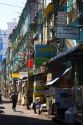 Street scene and pedestrians in central (Rangoon) Yangon, (Burma) Myanmar.