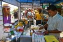 Street food vendors selling flavored pankakes at Chaweng beach village on the island of Ko Samui, Thailand.