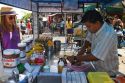 Street food vendors selling flavored pankakes at Chaweng beach village on the island of Ko Samui, Thailand.