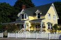 The Windermere Hotel located on Main Street on Mackinac Island located in Lake Huron, Michigan, USA.