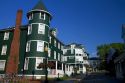 Historic building on Mackinac Island located in Lake Huron, Michigan, USA.