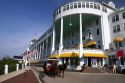 The Grand Hotel on Mackinac Island located in Lake Huron, Michigan, USA.