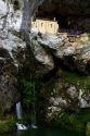 The Holy Cave of Covadonga located in Asturias, northern Spain.