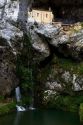 The Holy Cave of Covadonga located in Asturias, northern Spain.