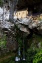 The Holy Cave of Covadonga located in Asturias, northern Spain.