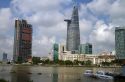 Bitexco Financial Tower along the Saigon River in Ho Chi Minh City, Vietnam.