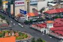 Aerial view of the Ben Thanh Market in Ho Chi Minh City from the Bitexco Financial Tower, Vietnam.