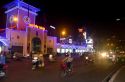 Night view of the Ben Thanh Market in Ho Chi Minh City from the Bitexco Financial Tower, Vietnam.