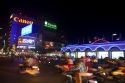 Night view of the Ben Thanh Market in Ho Chi Minh City from the Bitexco Financial Tower, Vietnam.