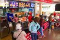 Interior of a Lotteria fast food restaurant in Da Lat, Vietnam.