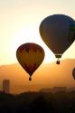 Hot air balloons over Boise, Idaho, USA.