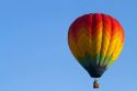 Hot air balloon over Boise, Idaho, USA.