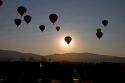 Hot air balloons over Boise, Idaho, USA.