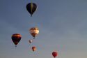 Hot air balloons over Boise, Idaho, USA.