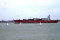 Container ship in Charleston Harbor at Charleston, South Carolina, USA.