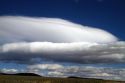 Clouds in the sky above the high desert of Nevada west of Winnemucca along Interstate 80, USA.
