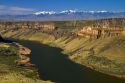 Snake River canyon at Swan Falls Dam, Owyhee County, Idaho, USA.